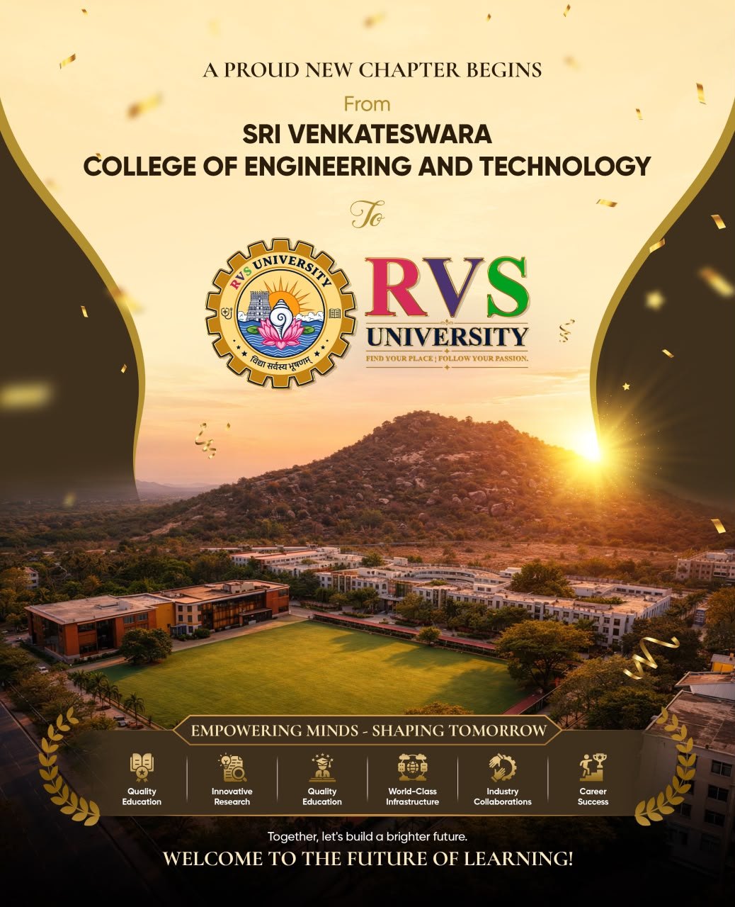 A proud new chapter begins — Sri Venkateswara College of Engineering and Technology is now RVS University. Double-click to enter the site.